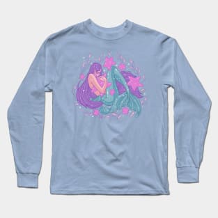 Starfish Mermaid Hugs Long Sleeve T-Shirt